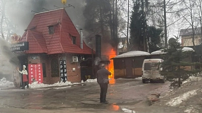 В Снегирях сгорел Шашлычный дворик